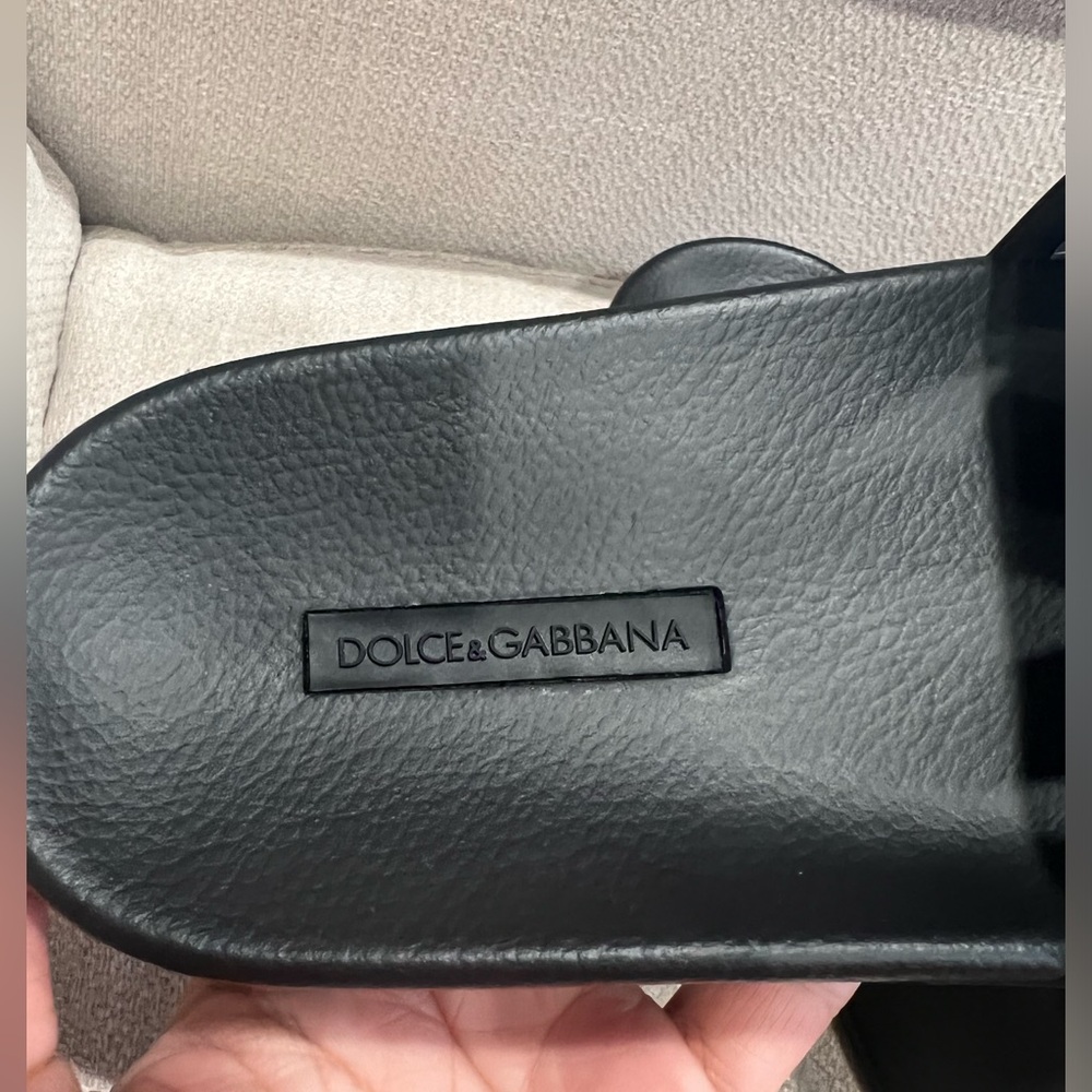 DOLCE & GABBANA Womens Black 20223 Round Toe Platform Slip On Slide Sand… - Picture 8 of 9